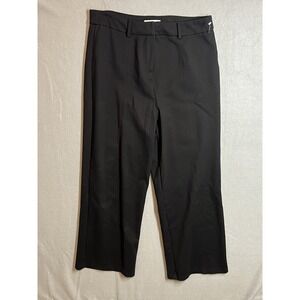 Bagatelle Collection New York Women's XL Black Cropped Dress Pants Flat Front